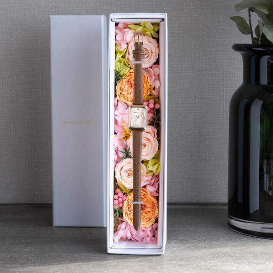 ダイヤモンドローズ スクエアダークブラウン DR02R-ADB ピーチマリアージュ AR-WPM