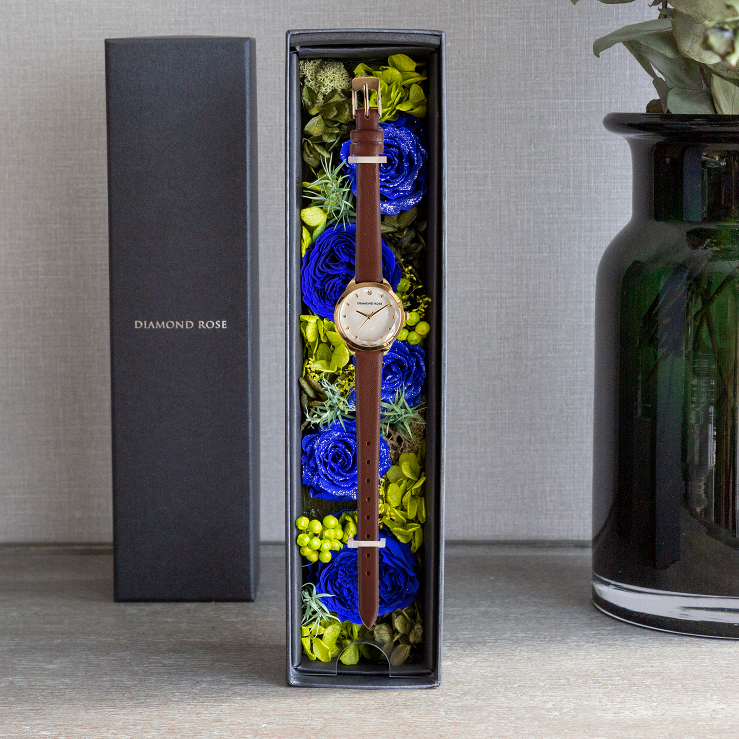 ダイヤモンドローズ ラウンドブラウン DR01G－ABR エクセレントブルー AR-BEB