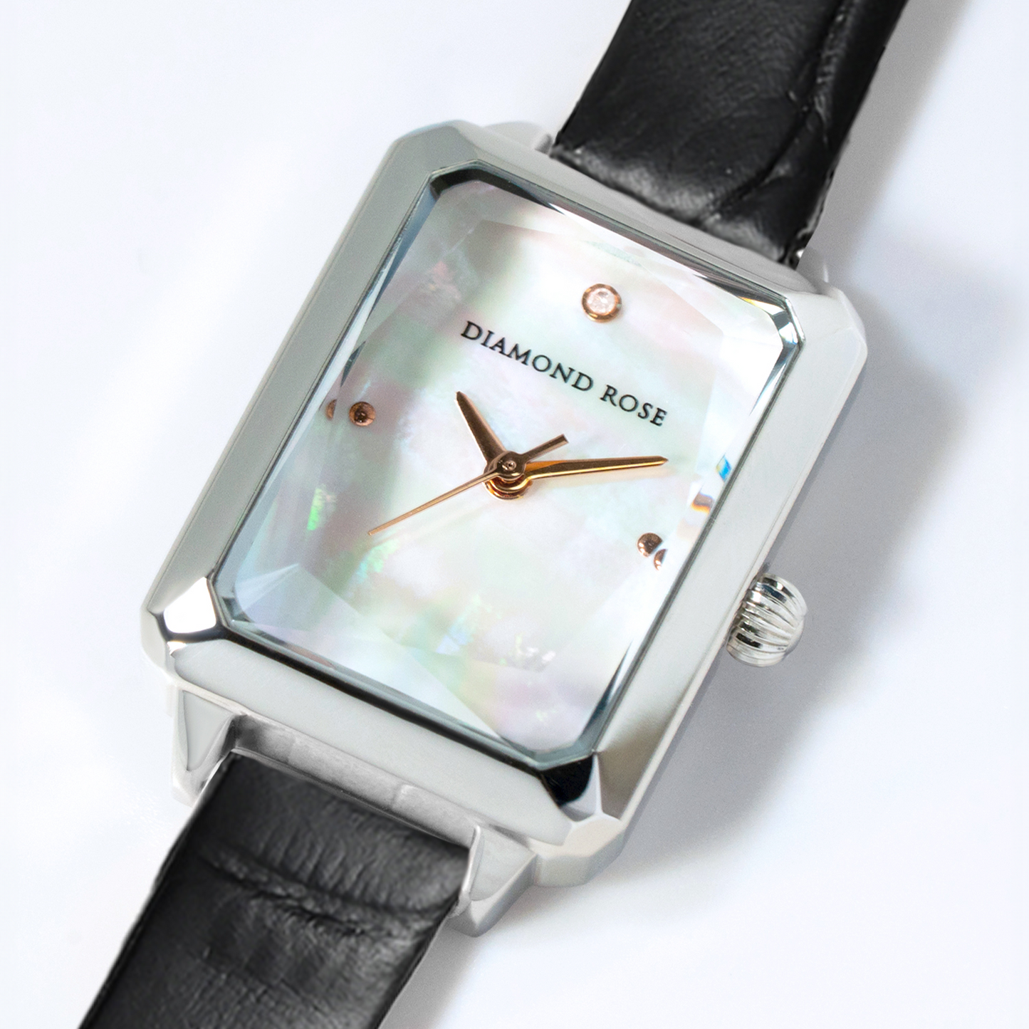 【クリスマス限定豪華セット】ダイヤモンドローズ スクエアピンク＋ブラック付け替えベルト