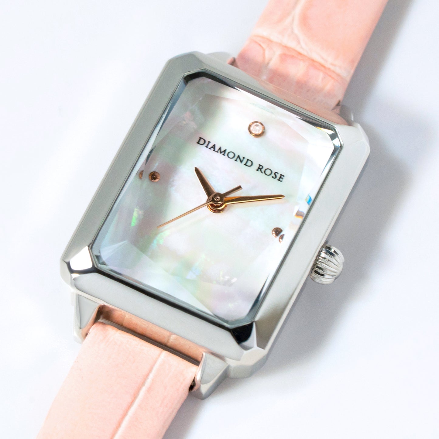 【クリスマス限定豪華セット】ダイヤモンドローズ スクエアピンク＋ブラック付け替えベルト