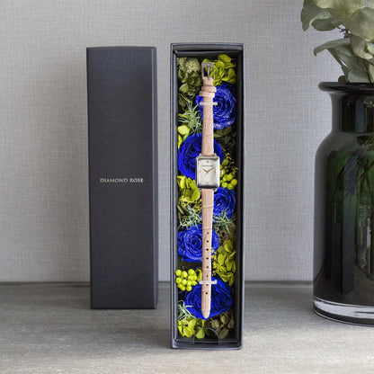 【クリスマス限定豪華セット】ダイヤモンドローズ スクエアピンク＋ブラック付け替えベルト